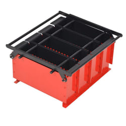 vidaXL Paper Log Briquette Maker Steel 38x31x18cm Black and Red Fireplace Tool