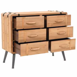 vidaXL Solid Fir Wood Drawer Cabinet 91x35x73cm Home Sideboard Storage Unit - Additional view 7