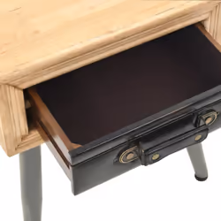 vidaXL Solid Fir Wood Bedside Table 43x38x50cm Bedroom Nightstand Cabinet - Additional view 9