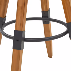 vidaXL 2x Solid Fir Wood Adjustable Bar Stools 53.5x53.5x79cm Home Chair Seat - Additional view 5