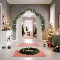 vidaXL Christmas Garland Decorated with Baubles and LED Lights Multi Sizes - 10 m