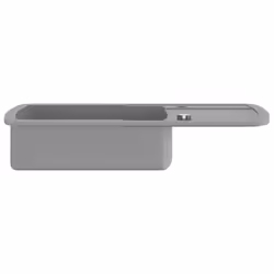 vidaXL Granite Kitchen Sink Single Basin Grey Overmount with Basket Strainer - Additional view 5