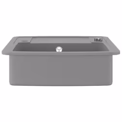 vidaXL Granite Kitchen Sink Single Basin Grey Overmount with Basket Strainer - Additional view 6