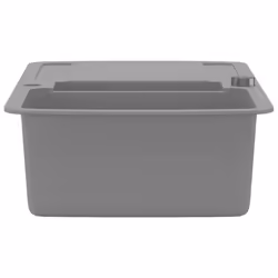 vidaXL Granite Kitchen Sink Double Basin Grey Overmount with Basket Strainer - Additional view 5