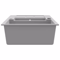 vidaXL Granite Kitchen Sink Double Basin Grey Overmount with Basket Strainer - Additional view 5