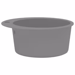 vidaXL Granite Kitchen Sink Single Basin Round Grey Overmount Basket Strainer - Additional view 6