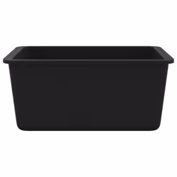 vidaXL Granite Kitchen Sink Single Basin Black Undermount with Basket Strainer - Additional view 6