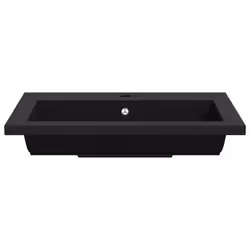vidaXL Granite Basin Black Above Counter Cloakroom Bathroom Sink Wash Bowl - Additional view 5