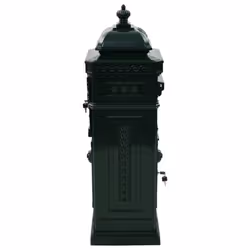 vidaXL Pillar Letterbox Aluminium Vintage Style Rustproof Green Mail Post Box - Additional view 5