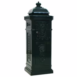 vidaXL Pillar Letterbox Aluminium Vintage Style Rustproof Green Mail Post Box - Additional view 6