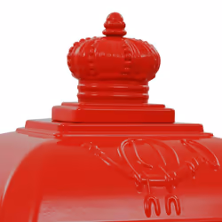 vidaXL Pillar Letterbox Aluminium Vintage Style Rustproof Red Mail Post Box - Additional view 10