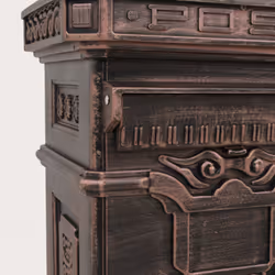 vidaXL Pillar Letterbox Aluminium Vintage Style Rustproof Bronze Standing Box - Additional view 10