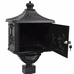 vidaXL Pedestal Letterbox Aluminium Vintage Style Rustproof Green Standing Box - Additional view 9