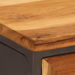 vidaXL Sideboard Recycled Teak and Steel 65x30x70cm Home Storage Cabinet Unit