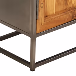 vidaXL Sideboard Recycled Teak and Steel 65x30x70cm Home Storage Cabinet Unit - Additional view 7