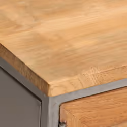 vidaXL Recycled Teak and Steel TV Cabinet 120x30x40cm Entertainment Centre