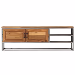 vidaXL Recycled Teak and Steel TV Cabinet 120x30x40cm Entertainment Centre - Additional view 4