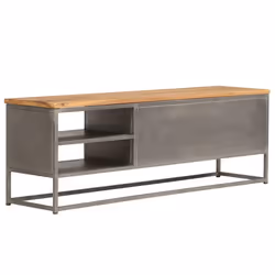 vidaXL Recycled Teak and Steel TV Cabinet 120x30x40cm Entertainment Centre - Additional view 5