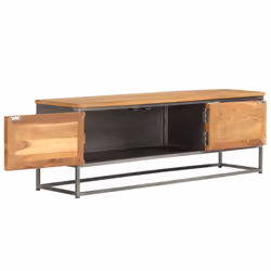 vidaXL Recycled Teak and Steel TV Cabinet 120x30x40cm Entertainment Centre - Additional view 6