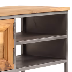 vidaXL Recycled Teak and Steel TV Cabinet 120x30x40cm Entertainment Centre - Additional view 8