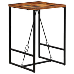 vidaXL Bar Table Solid Reclaimed Wood Kitchen Dining Table 70x70cm/120x60cm - 70 x 70 x 106 cm