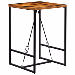 vidaXL Bar Table Solid Reclaimed Wood Kitchen Dining Table 70x70cm/120x60cm - 70 x 70 x 106 cm - Additional view 10