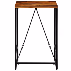 vidaXL Bar Table Solid Reclaimed Wood Kitchen Dining Table 70x70cm/120x60cm - 70 x 70 x 106 cm