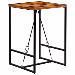 vidaXL Bar Table Solid Reclaimed Wood Kitchen Dining Table 70x70cm/120x60cm - 70 x 70 x 106 cm - Additional view 9