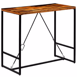 vidaXL Bar Table Solid Reclaimed Wood Kitchen Dining Table 70x70cm/120x60cm - 120 x 60 x 106 cm