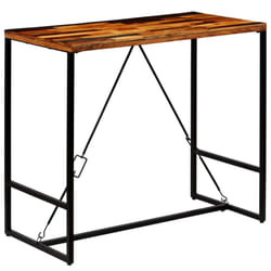 vidaXL Bar Table Solid Reclaimed Wood Kitchen Dining Table 70x70cm/120x60cm - 120 x 60 x 106 cm