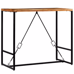 vidaXL Bar Table Solid Reclaimed Wood Kitchen Dining Table 70x70cm/120x60cm - 120 x 60 x 106 cm - Additional view 8