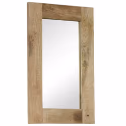 vidaXL Solid Mango Wood Mirror 50x80cm Hallway Bathroom Vanity Makeup Decor - Additional view 6