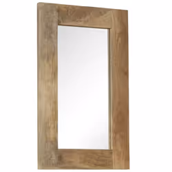 vidaXL Solid Mango Wood Mirror 50x80cm Hallway Bathroom Vanity Makeup Decor - Additional view 7