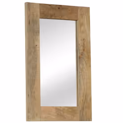 vidaXL Solid Mango Wood Mirror 50x80cm Hallway Bathroom Vanity Makeup Decor - Additional view 8