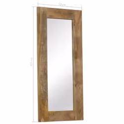 vidaXL Solid Mango Wood Mirror 50x110cm Hallway Bathroom Vanity Makeup Decor - Additional view 10