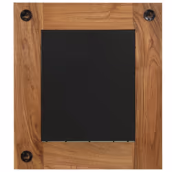 vidaXL Mirror Decorative Makeup Vanity Hall Bathroom Mirror Solid Acacia Wood - 50 x 50 cm - Additional view 4