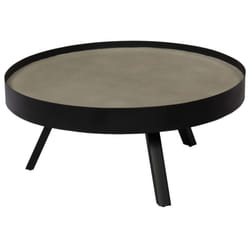 vidaXL Coffee Table Concrete Top 74x32cm Living Room Furniture Stand Desk