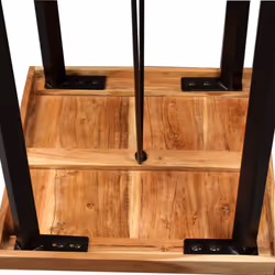 vidaXL Bar Set Kitchen Dining Table and Stools Solid Acacia and Reclaimed Wood - 3 piece - Additional view 5