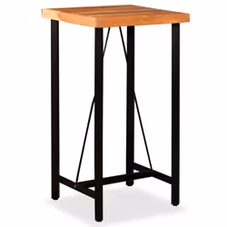 vidaXL Bar Set Kitchen Dining Table and Stools Solid Acacia and Reclaimed Wood - 3 piece - Additional view 7