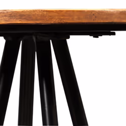 vidaXL Bar Set Kitchen Furniture Dining Table and Stool Solid Reclaimed Wood - 3 piece - Additional view 10