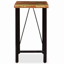 vidaXL Bar Set Kitchen Furniture Dining Table and Stool Solid Reclaimed Wood - 3 piece