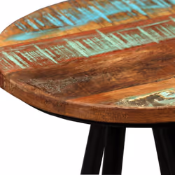 vidaXL Bar Set Kitchen Furniture Dining Table and Stool Solid Reclaimed Wood - 3 piece - Additional view 9