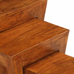 vidaXL Solid Wood Acacia Nesting Table Set 3 Pieces 50x35x50 cm Brown Table - Additional view 5