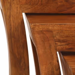 vidaXL Solid Wood Acacia Nesting Table Set 3 Pieces 50x35x50 cm Brown Table - Additional view 6