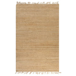 vidaXL Hand-Woven Jute Area Rug 120x180cm Natural Home Office Floor Carpet Mat