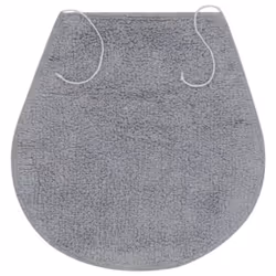 vidaXL Bathroom Mat Set 3 Piece Fabric Grey Bath Floor Carpet Rug Suction - Additional view 4