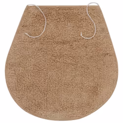 vidaXL Bathroom Mat Set 3 Piece Fabric Beige Bath Floor Carpet Rug Suction - Additional view 4