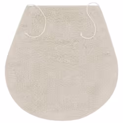 vidaXL Bathroom Mat Set 3 Piece Fabric White Bath Floor Carpet Rug Suction - Additional view 3