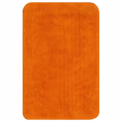 vidaXL Bathroom Mat Set 3 Piece Fabric Orange Bath Floor Carpet Rug Suction