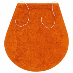 vidaXL Bathroom Mat Set 3 Piece Fabric Orange Bath Floor Carpet Rug Suction - Additional view 4